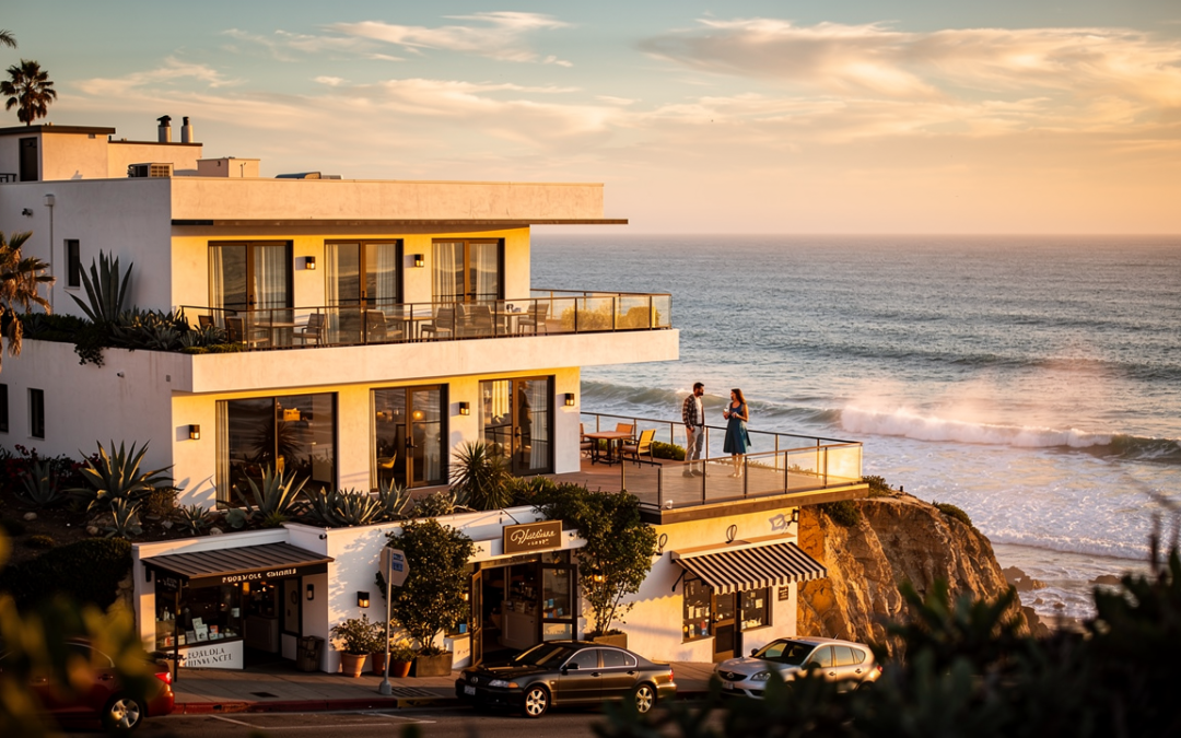 La Jolla boutique hotel near Carlsbad with golden hour Pacific Ocean views on Prospect Street